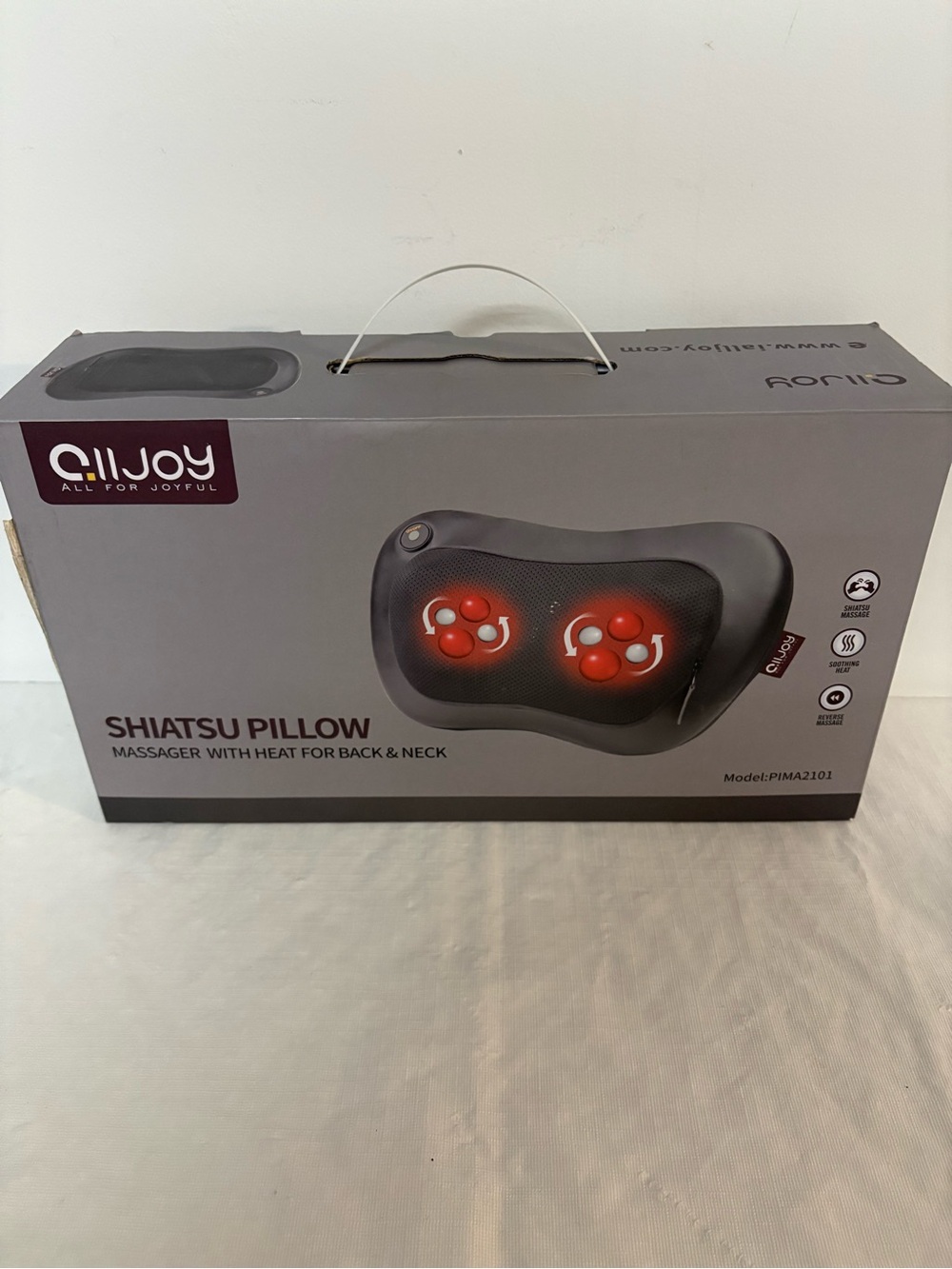 ALLOY Shiatsu Pillow Massager - Black with Red Nodes